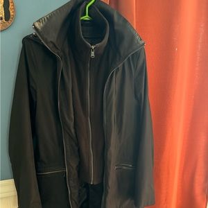 Rain coat with detachable fleece liner